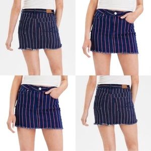 AMERICAN EAGLE NWT Red White & Blue High Rise Mini SIZE 0
